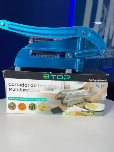 Cortador de Batata Palito e Legumes com Alavanca BTOP BP-6017 em Inox (Novo)