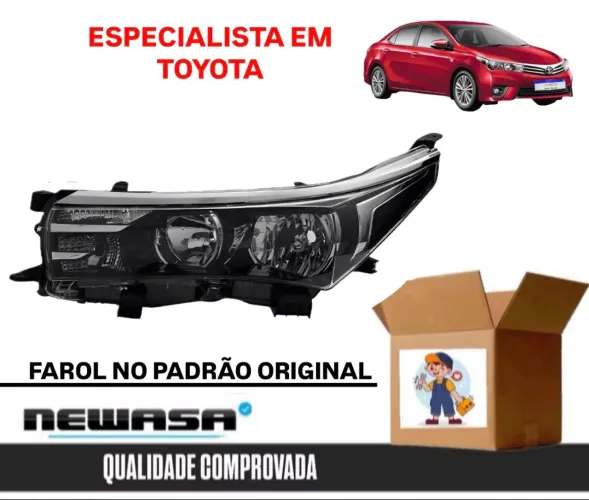 FAROL PARA O COROLLA 2015/17 NO PADRÃO ORIGINAL ( TEMOS: ASA DE URUBU - PARA CHOQUE ETC 