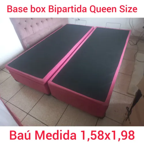 Base box Baú Queen Size 158,1,98 Bipartido Desapego 850,00