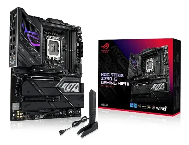 Placa Mãe Asus Rog Strix Z790-e Gaming Wifi Ii DDR5 top linha / Caixa / Acessórios