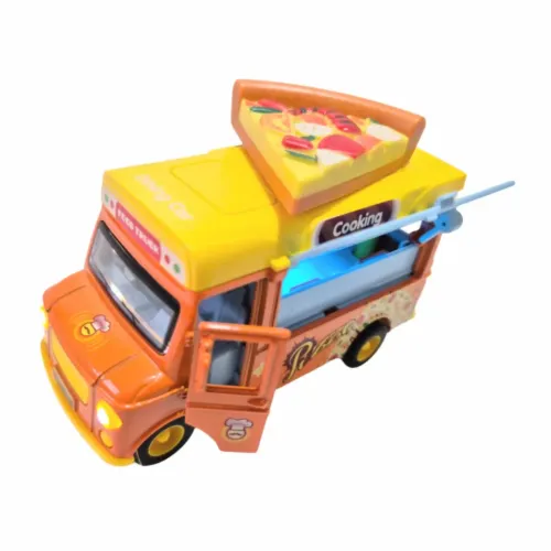 Food Truck Pizza - Carrinho Metal fricção, luz e música