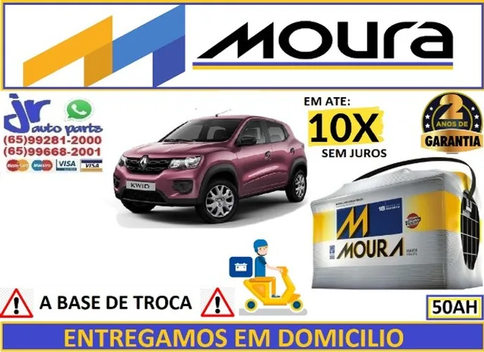 Bateria Moura Kwid (2017 a 2018) 50Ah 12v