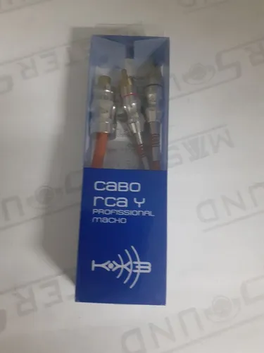 Cabo Y blindado. Com 1rca fêmea X 2 rca macho. Novo.