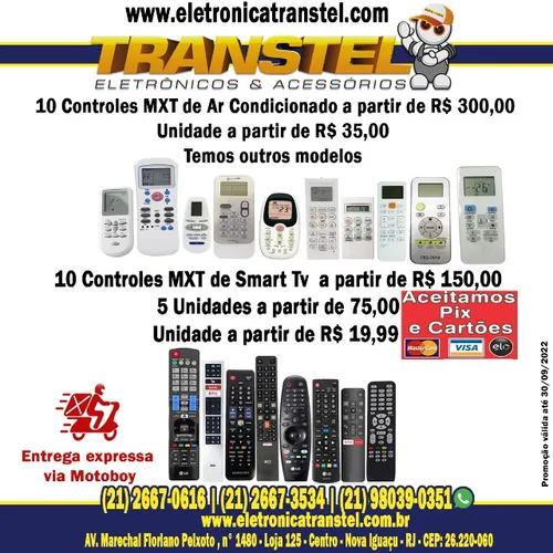 Controle Remoto Smart Tv e Ar-condicionado Venda e Atacado