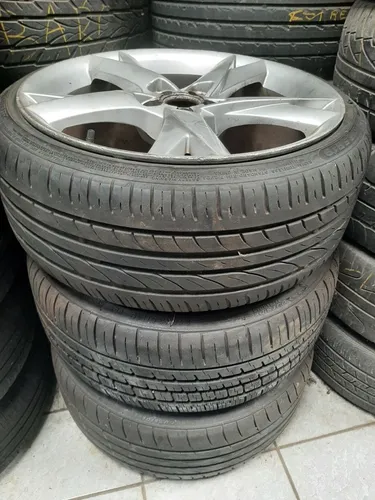 Roda aro 19 Audi Prata Volkswagen fox 5X100 com Pneu 215 35 19 usados  Jogo