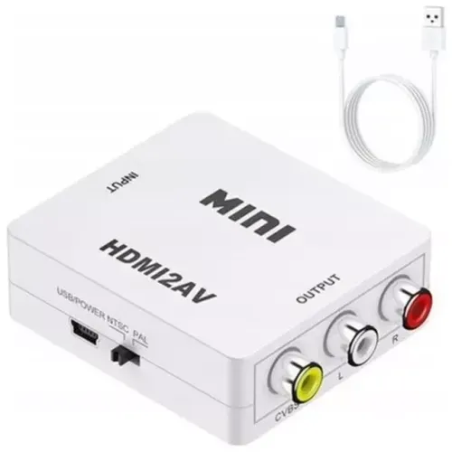 Conversor Adaptador De Hdmi Para Vídeo 3rca Av Mini 1080p