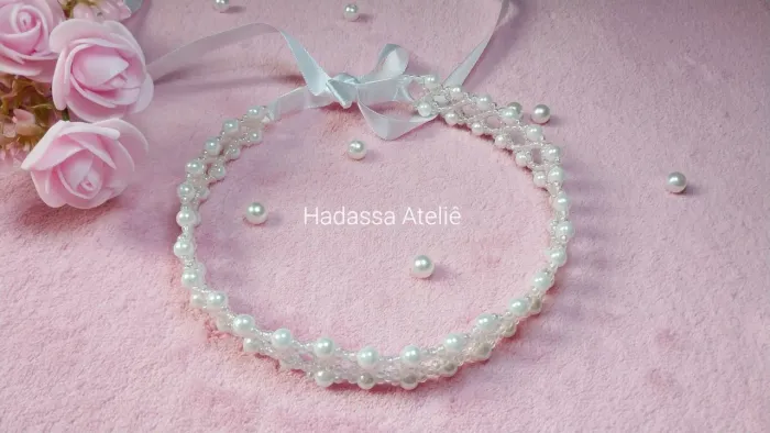 Headband Pérolas Noiva Daminha Debutante