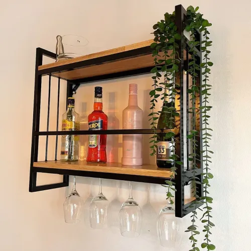 Adega 65x60x20 Bebidas prateleiras estantes bar Casa móveis