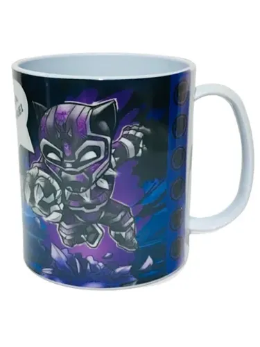 Caneca de Polímero (Plástico) Branca, Personalizada com Tema: Pantera Negra