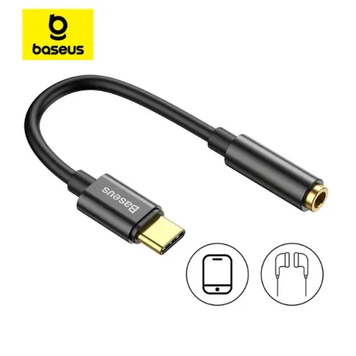 Cabo Adaptador de Áudio USB-C para Fone de Ouvido AUX 3,5mm