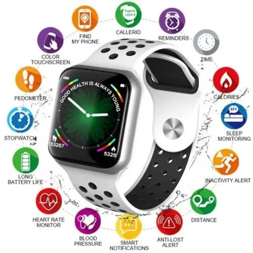 Smartwacht F8 Inteligente Notifica Monitora Saúde ,foto D fundo e muito mais