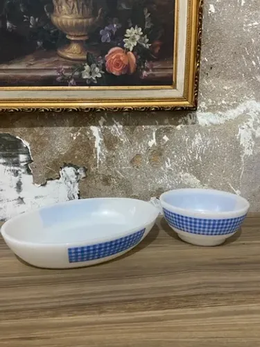 Conjunto Termo Rey | Xadrez Azul | Donarelíquias | Antiguidades 
