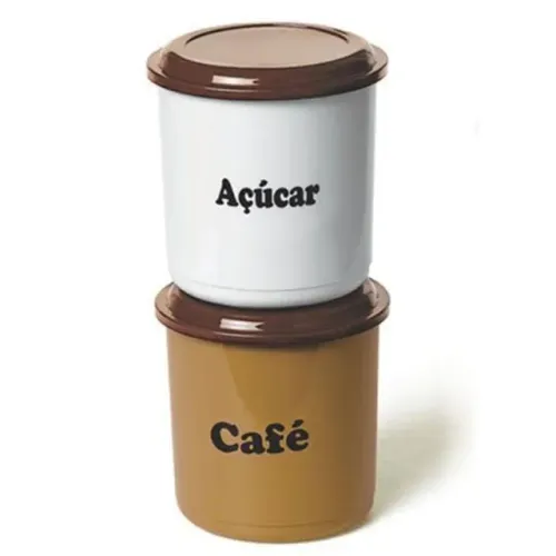 Cj Potes 2lts 2pcs Cafe/acucar