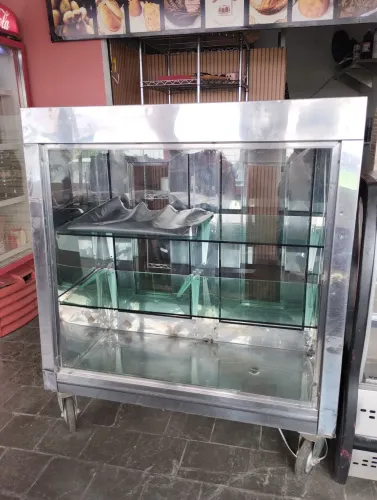 Balcão expositor vitrine inox 800