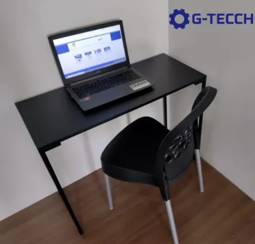 Mesa Industrial de Escritório NOVA Multiuso para Notebook Computador Estudo Preta Birô