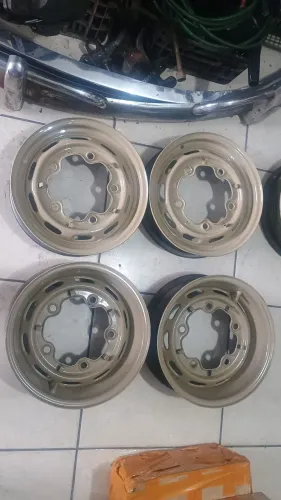 RODAS 5 FUROS MANGELS ARO 15 TALA LARGA PRO FUSCA KOMBI BUG BAJA KARMAN GUIA 