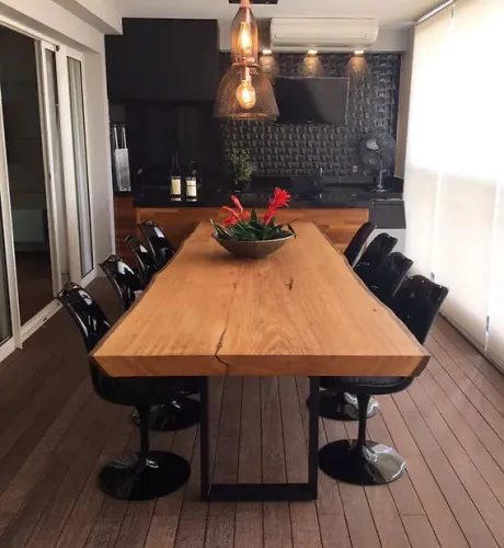 Mesa de Jantar Rústica Imponente