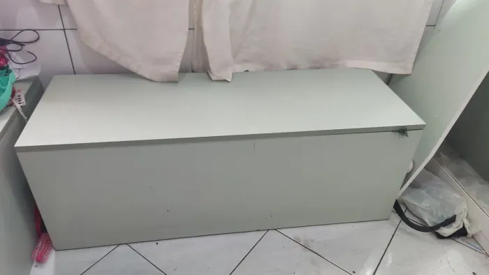 Banco Baú Multiuso - verde em mdf