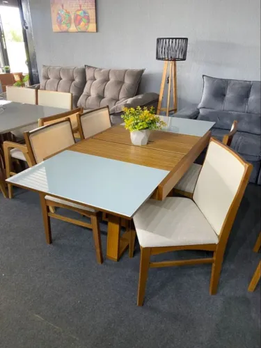 Mesa Extensiva com 4 Cadeiras 110/170x80cm DIVIDIMOS EM ATE 10 X SEM JUROS 