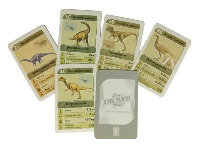 jogo de cartas super trunfo dinossauros