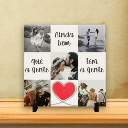 Azulejo personalizado com fotos Casal
