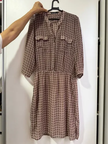 Vestido Estampado Marrom