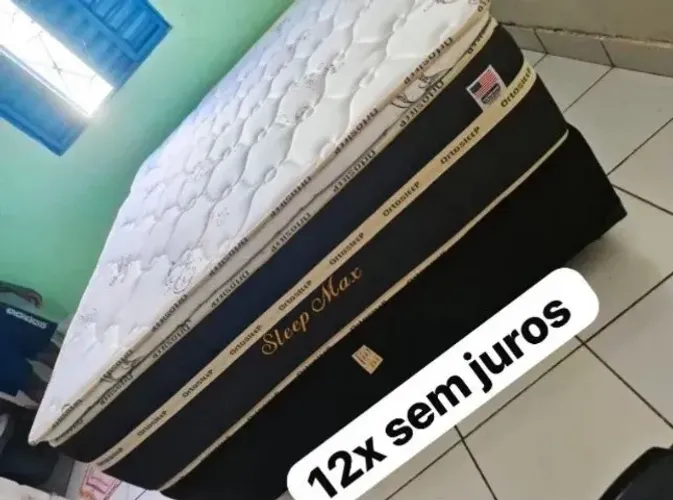 Cama box colchao e base