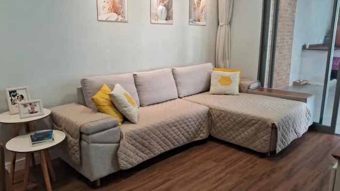 Sofá em linho 5 lugares