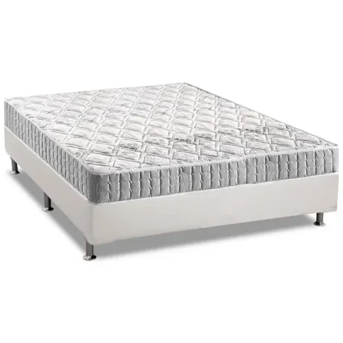 Colchão Casal Orthosono Espuma D33+ Base Box Simples Corino- Produto Novo Entrega Rápida