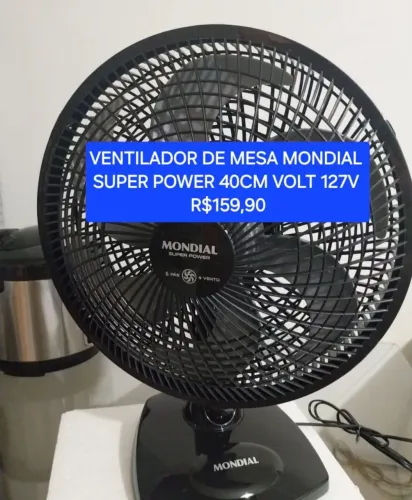 Ventilador de mesa mondial 40cm super power 127V