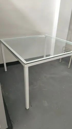 Mesa Branca, Vidro Blindex 1.20x1.20 8mm