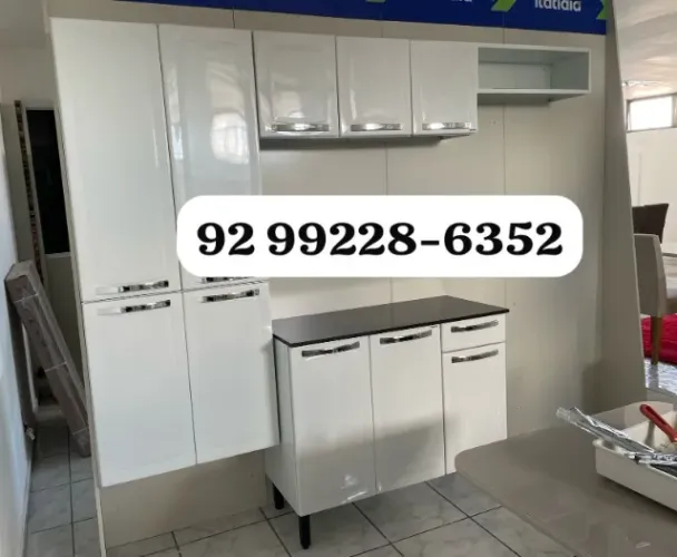 Armário de cozinha com balcão e Aéreo