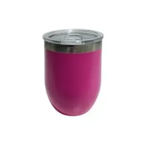 Copo Cuia Térmico Inox Rosa Pink com Tampa Antivazamento 360ml