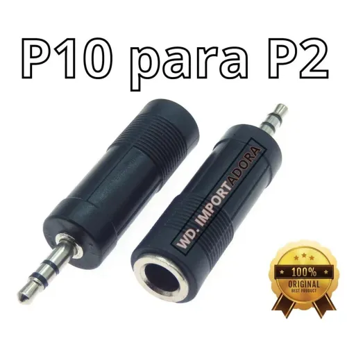 Adaptador P10 para P2 - Novo