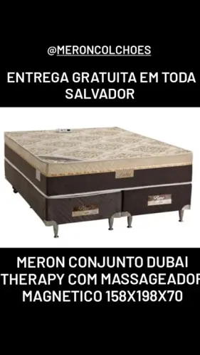 Conjunto Cama Box Dubai Therapy Magnético D33 Queen
