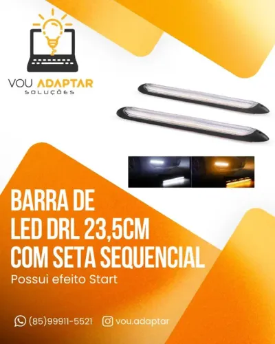Barra/fita de Led DRL com Efeito start de Ligação e Flexível Daytime