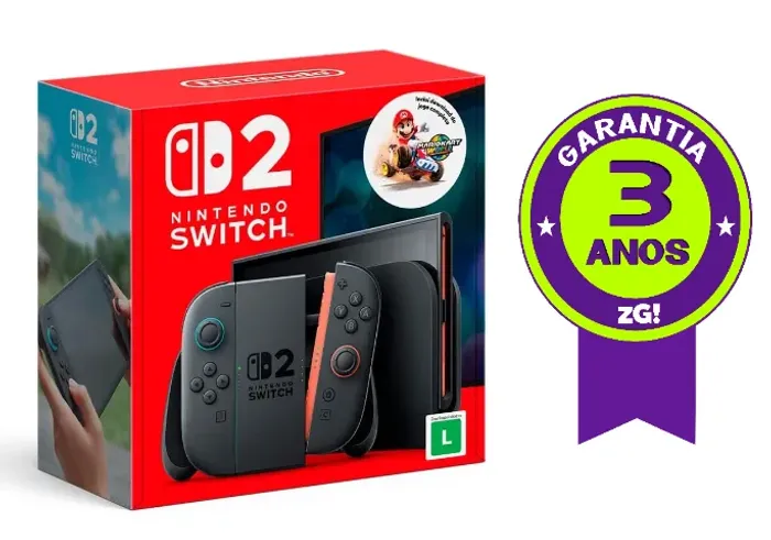 Console Video Game Nintendo Switch 2 + Mario Kart Frete Grátis + 03 Anos Garantia ZG!