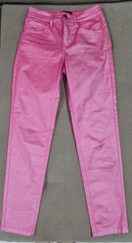 Calça Jeans Rosa Brilhante!Jean darrot. N:36