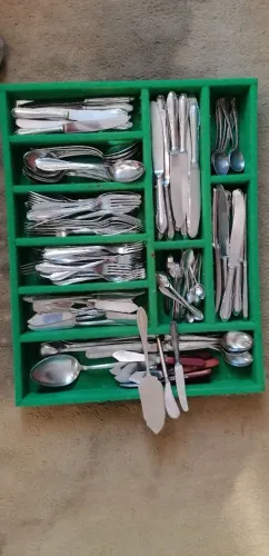 Faqueiro Hércules Luxo Cabos Trabalhados, top de linha inox, 140 peças anos 60