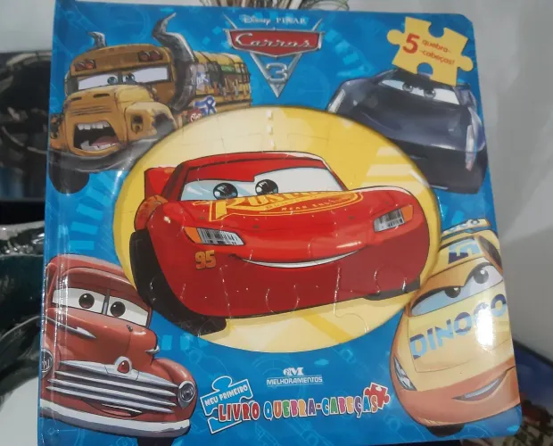 Livro Quebra-Cabeça Carros 3 - Novo