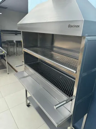 Churrasqueira para espetinhos em aço inox 1.20x0.35..