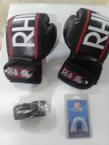 Kit ( Luva + 1 par de bandagens + 1 protetor bucal ) 