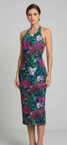 Vestido Tubinho Triton Estampa Grafite & Modelagem Nadador