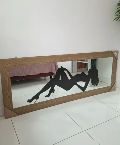 Espelho de Corpo Inteiro 161x61cm Euroquadros - Moldura Madeira