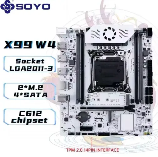 Placa Mãe Soyo X99 D4 LGA2011-3 - DDR4, Nvme
