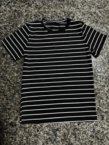 Camisa listrada canelada feminina 