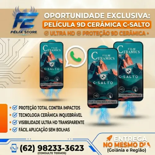 Película Cerâmica iPhone 11 Pro Max PRONTA ENTREGA EM GOIÂNIA APARECIDA E SENADOR CANEDO