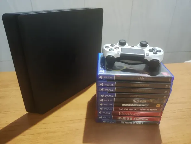 Ps4 Slim 1TB - Excelente Estado+10 Jogos