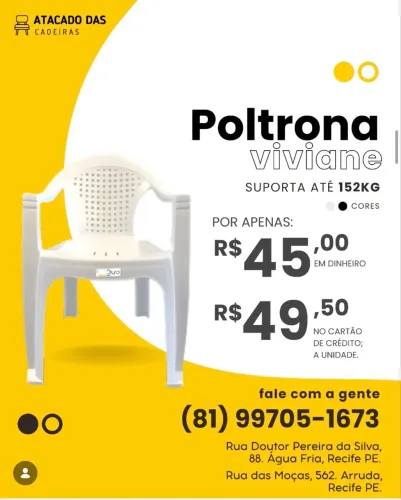 Poltrona Viviane é no Atacado das Cadeiras