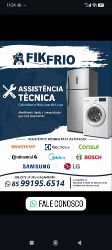 Manutenção em máquinas de lavar e geladeiras .